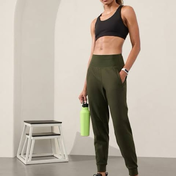 Athleta Pants - Athleta Olive Green Unstoppable Fleece-Lined Joggers